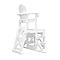 MED RECY. LIFEGUARD CHAIR Back Angle Left